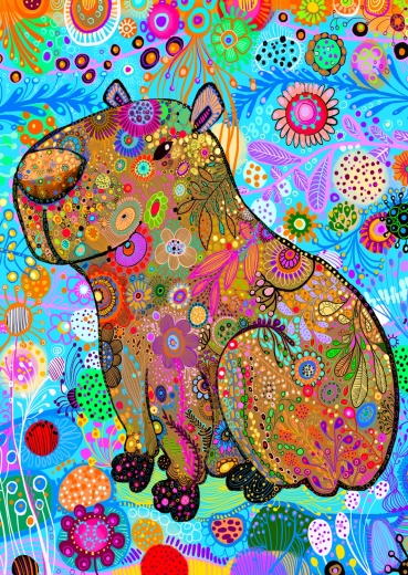 Enjoy Puzzle Patterned Capybara 1000 Pieces
