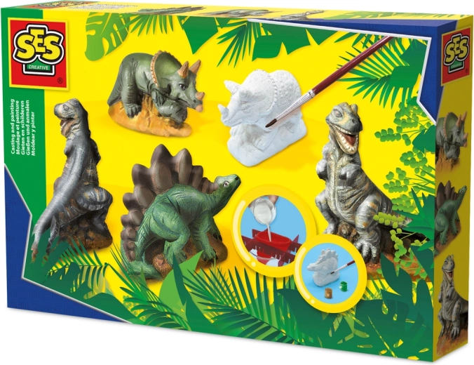 Plaster Dinosaur Triple Set