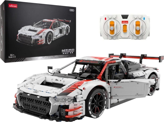 RASTAR Audi R8 LMS GT3 1:8 White Car Model Building Kit