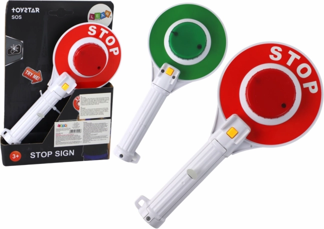 Детска полицейска палка двустранна със светлини стоп/карай