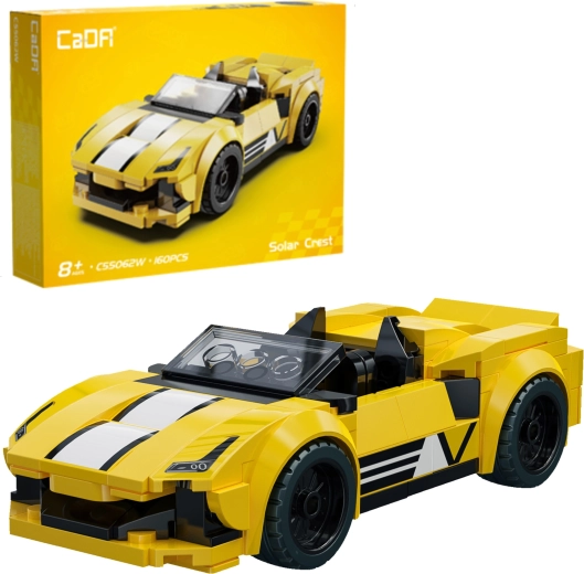 CaDA Solar Crest Building Set – racing car, 160 pieces