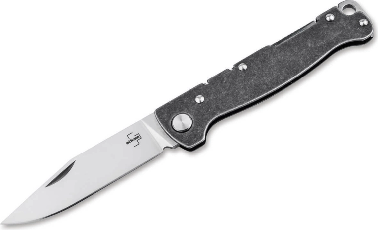 Böker Plus Atlas Clip Point джобен нож, D2, stonewash, клипс