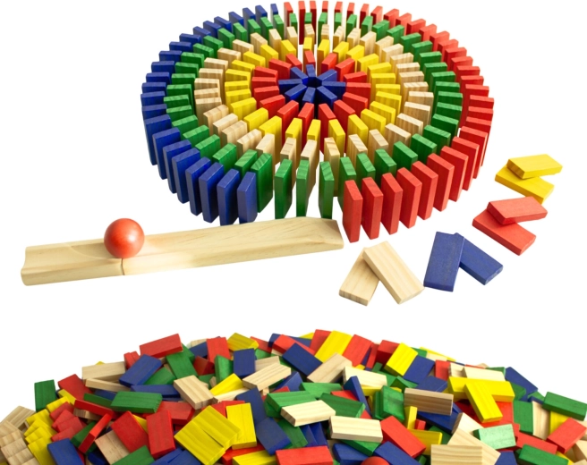 Дървено цветно домино 800 части 2Kids Toys