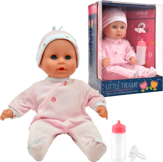 Dolls World baby Little Treasure Pink with closing eyes 38 cm