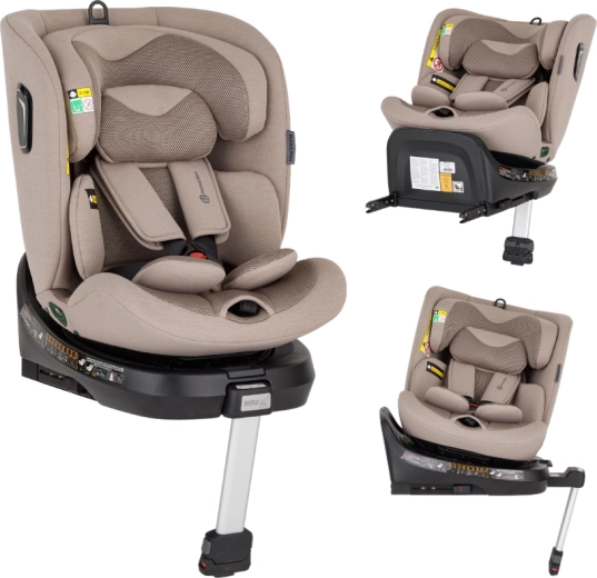 Petite&Mars въртящо се столче за кола Twistguard Pro i-Size tan brown air 40–150 см (0–36 кг)