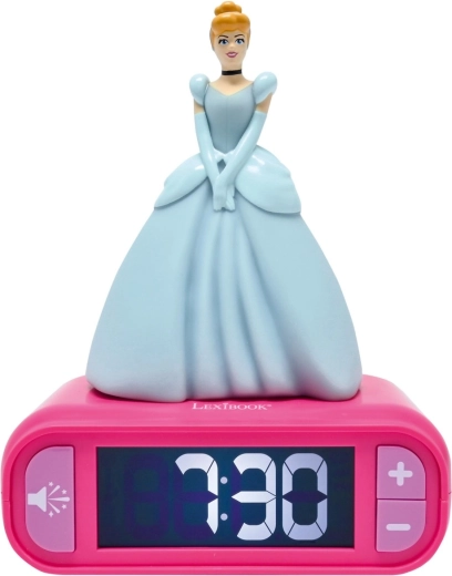 Alarm Clock with 3D Night Light Disney Princess Cinderella