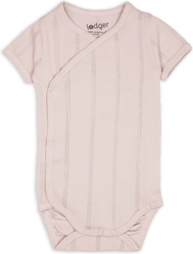 Lodger short-sleeve bodysuit pointelle powder size 68