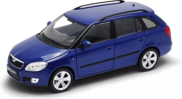 Welly Škoda Fabia Combi II 2009 синя – метален модел на автомобил 1:24