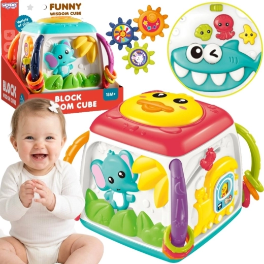 Woopie Baby интерактивен мултифункционален образователен куб 18м+