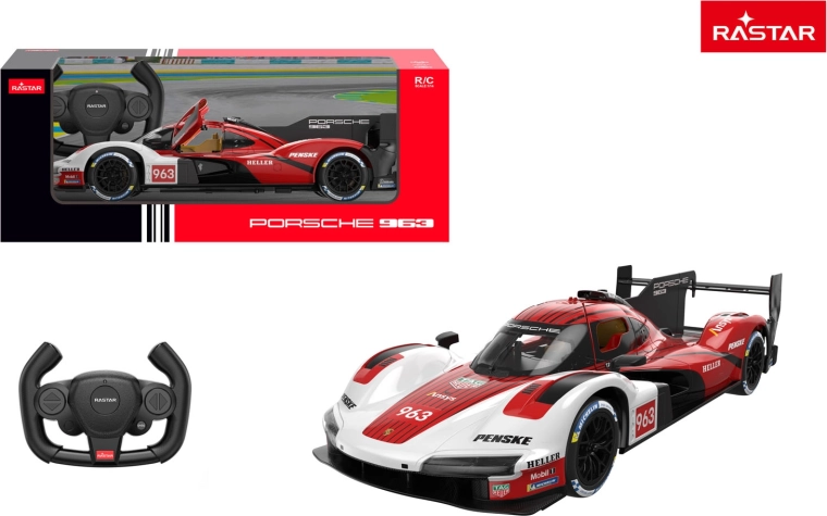 Rastar remote-controlled car Porsche 963 LMDh 1:14 red
