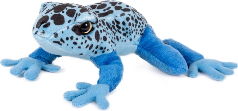Plush Blue Lying Frog 21 × 19 cm