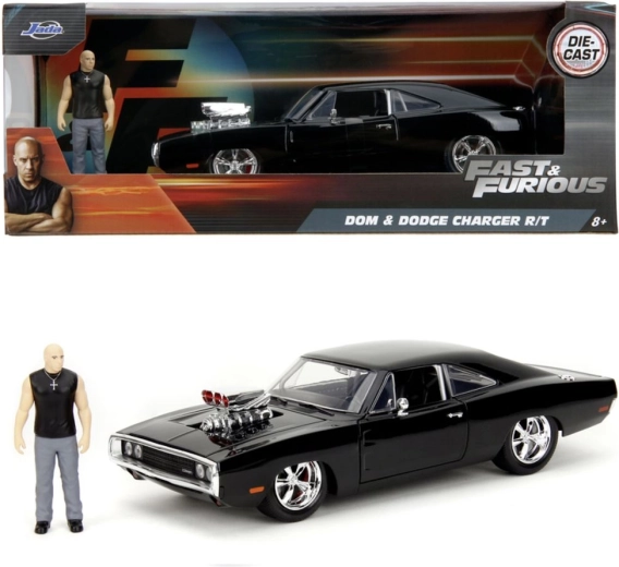 Jada Toys Fast & Furious 1970 Dodge Charger with Dominic Toretto Figure