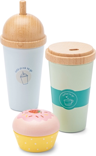 small café play set – wooden coffee set for kids
