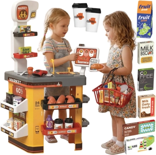 Woopie Children's Interactive Supermarket with Cash Register and Accessories