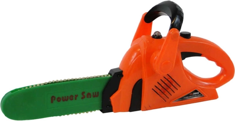 Kids battery-powered toy chainsaw with light and sound 33 cm - 1 piece