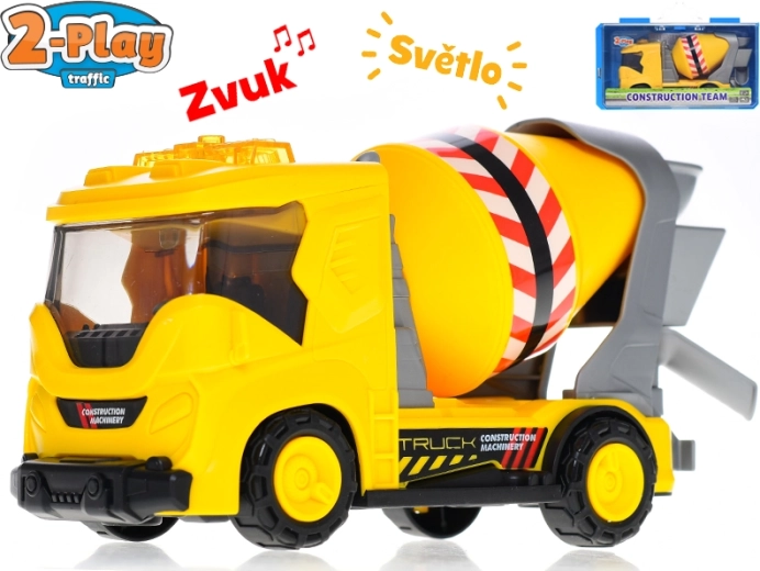 2-Play Traffic construction mixer with lights and sounds 22 cm