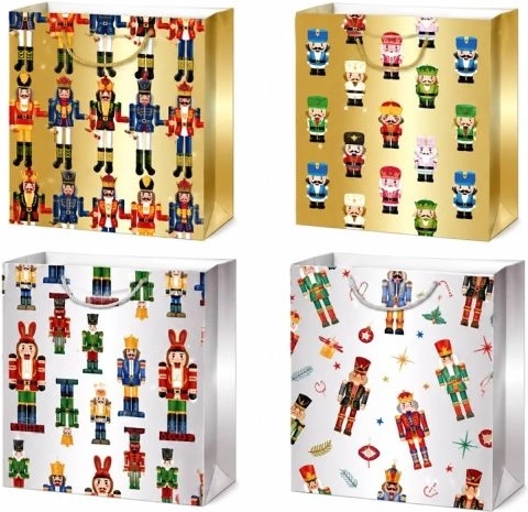 Gift bag with a festive design, size M