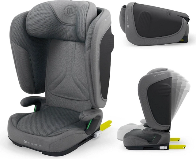 Kinderkraft Unity 2 i-Size folding car seat 100–150 cm Grey