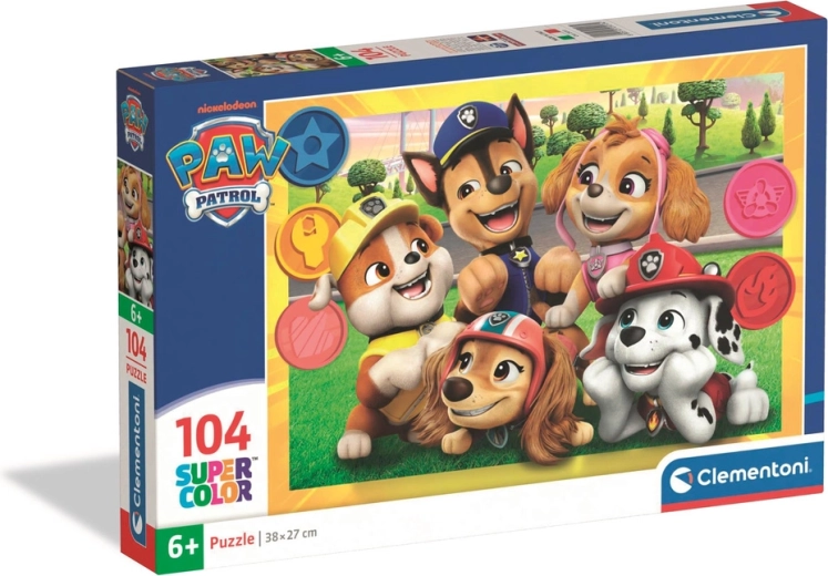 Puzzle 104 Super Color PAW Patrol by Clementoni