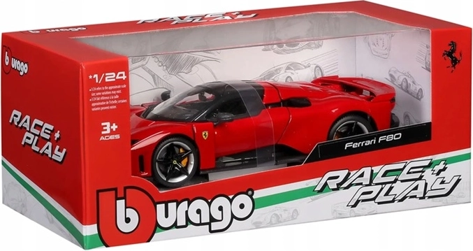 BBU Ferrari F80 модел на автомобил 1:24 Rosso Corsa (червена)