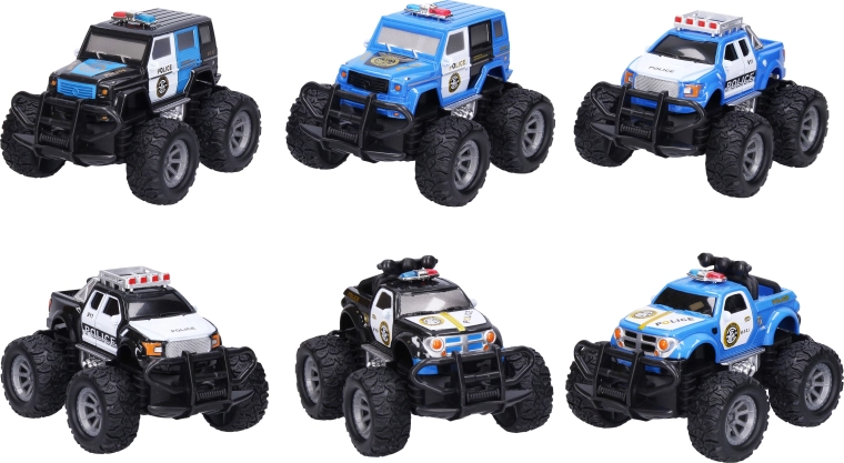 Friction-powered off-road police car 14 cm - 1 piece
