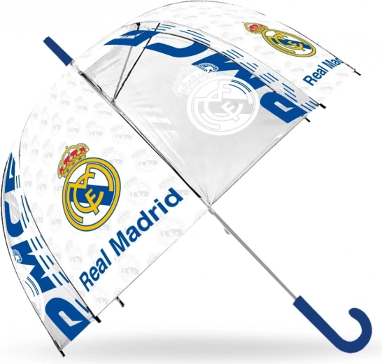 прозрачен детски чадър с ръчно отваряне Real Madrid 19″