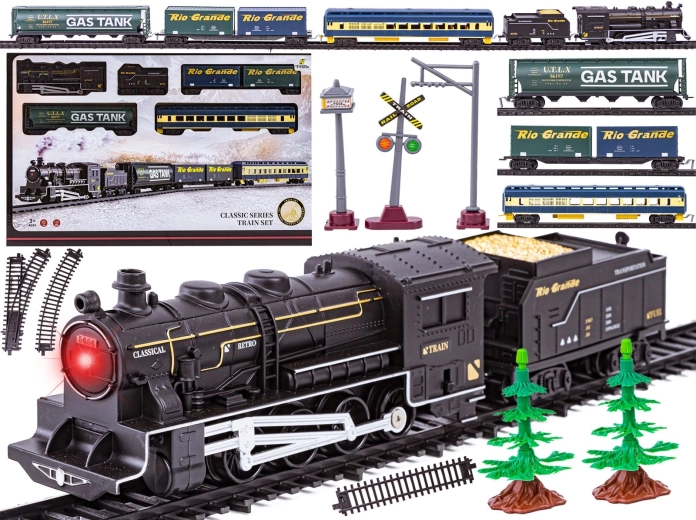 Fenfa electric train set with locomotive and 4 cars