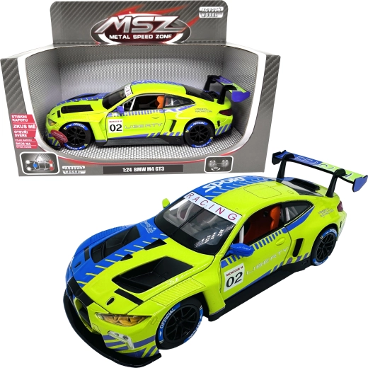 Metal BMW M4 GT3 model with light and sound