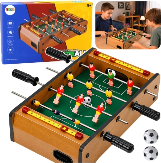Mini wooden tabletop foosball 36 × 21.5 × 9 cm