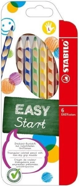 Stabilo EASYcolors комплект цветни моливи за левичари, 6 броя