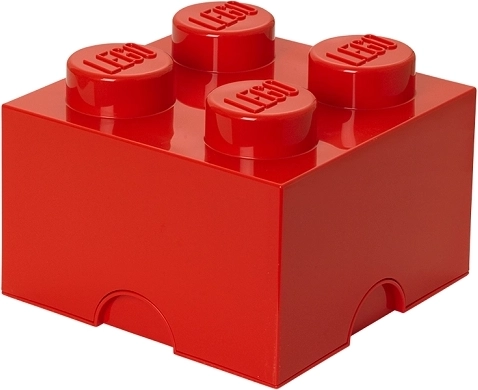 LEGO кутия за съхранение 2x2 – червена