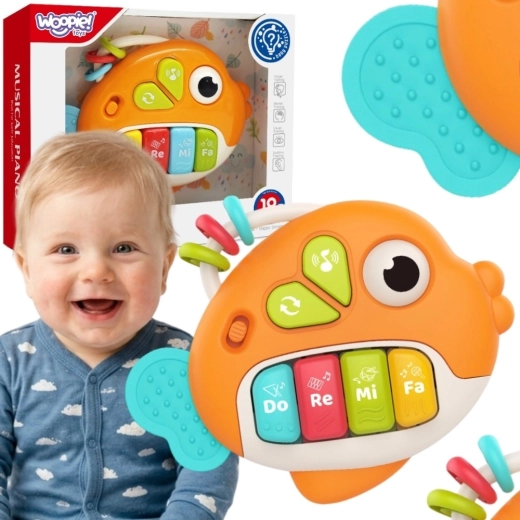 Woopie baby интерактивна клавирна рибка със звуци и светлина 18м+