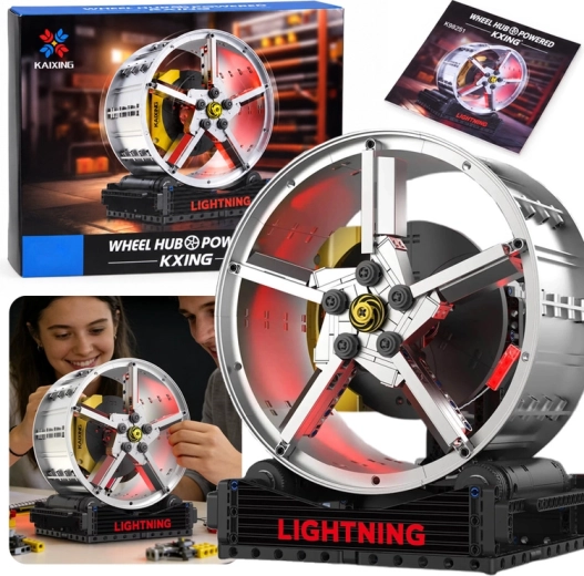 Technical Construction Set of a Rotating Wheel with Electric Drive and Lighting