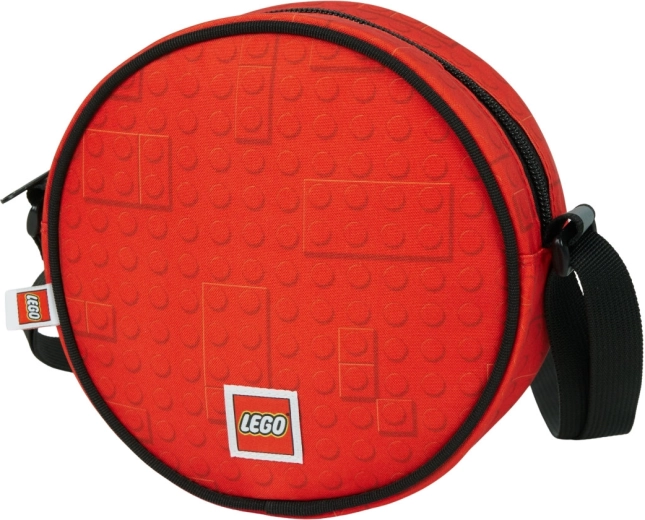LEGO кръгла crossbody чанта Brick Dots червена