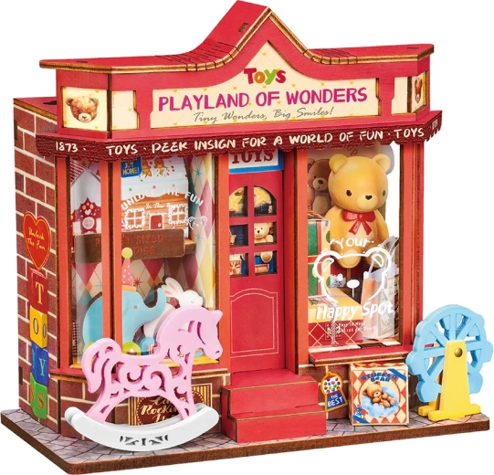 Robotime wooden 3D puzzle – mini toy shop