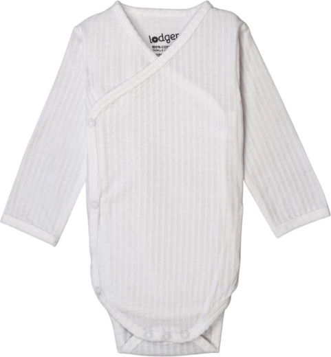 Lodger breathable long-sleeve bodysuit Seersucker Cloud Dancer size 56