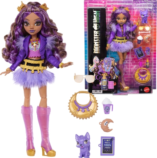 Monster High кукла Clawdeen Wolf 26 см с аксесоари и домашен любимец