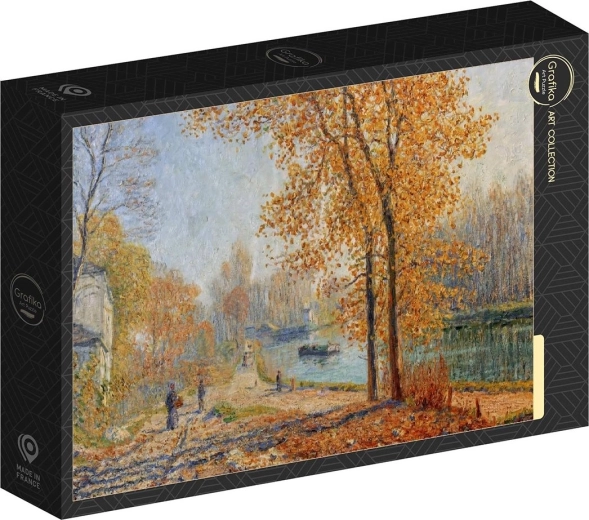 Grafika Puzzle Banks of the Loing, Autumn Morning in Moret, 1000 Pieces