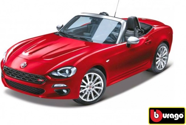Bburago Fiat 124 Spider червен 1:24 модел
