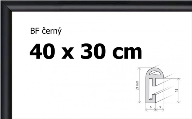 Пластмасова рамка 40x30 cm черна