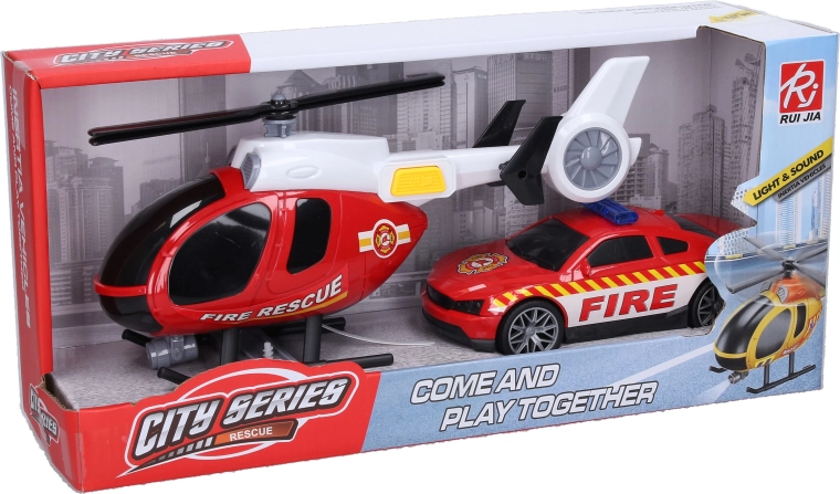 Firefighting Helicopter with Effects and Car