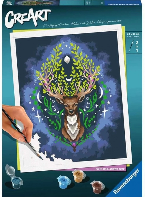 CreArt Pixie Cold: Mystic Deer paint by numbers 24 × 30 cm