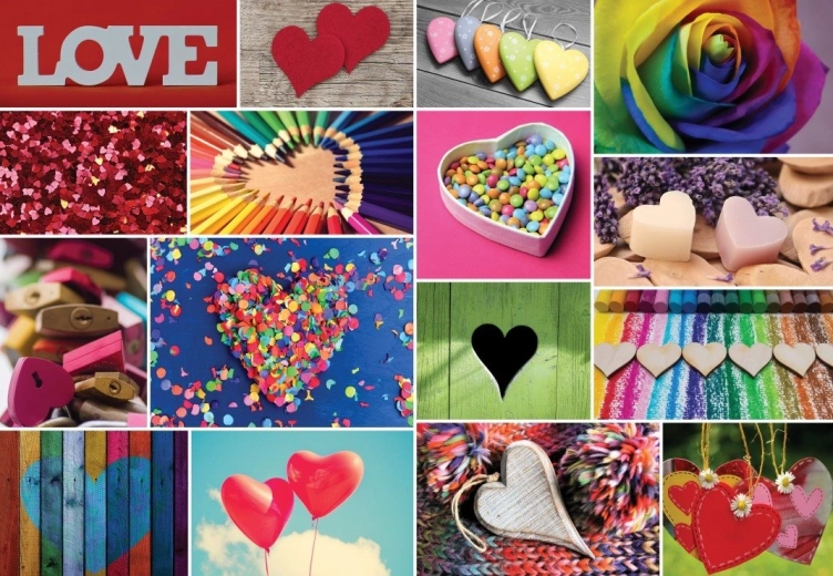 Puzzle Collage – Love in Colors 1000 Pieces