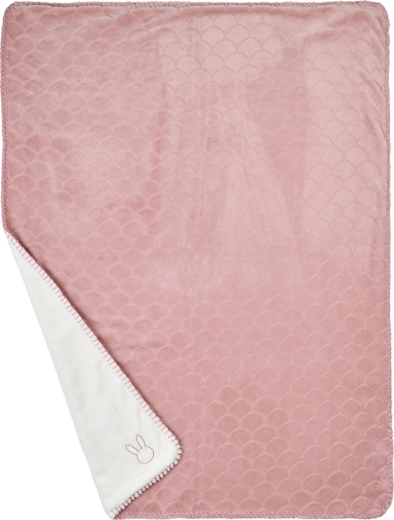 Nattou reversible baby blanket Lapidou old pink/white 75 × 100 cm