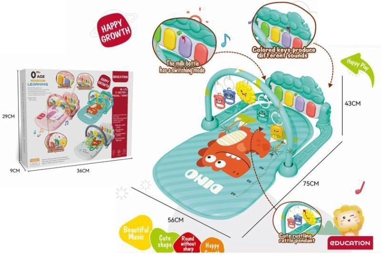 Дино постелка с пиано за деца