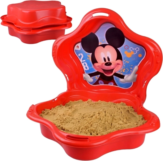 пластов пясъчник мида 2в1 с мотив MICKEY MOUSE – може да се затваря, също и като басейнче