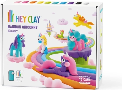 Hey Clay креативен комплект – дъгови еднорози