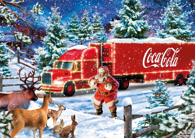 Пъзел Коледен камион Coca-Cola 1000 части
