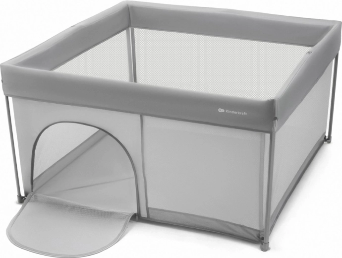 Kinderkraft детска кошара-ограждение Ziki светлосива (Light Grey)