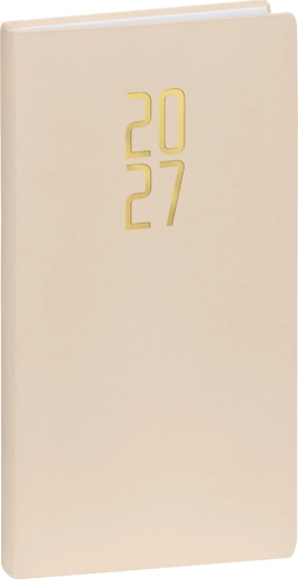 Джобен бележник Notique Ponza 2027 бежов 9 × 15,5 cm